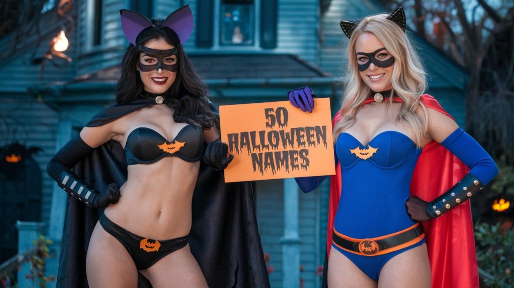 2 women dressed up as superheros for Halloween